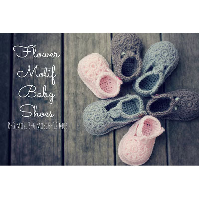 006 Flower Motif Baby Shoes