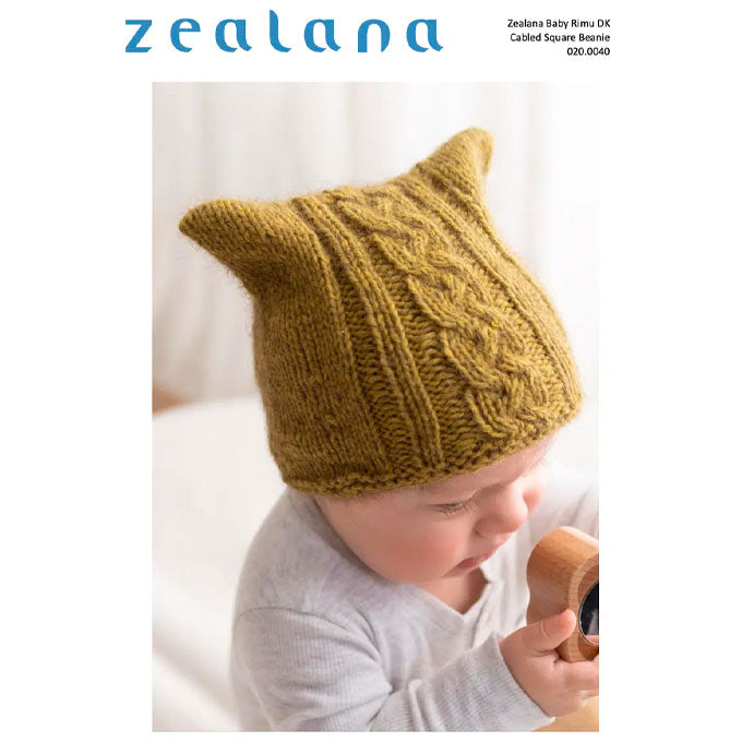 Cabled Square Beanie 020.0040