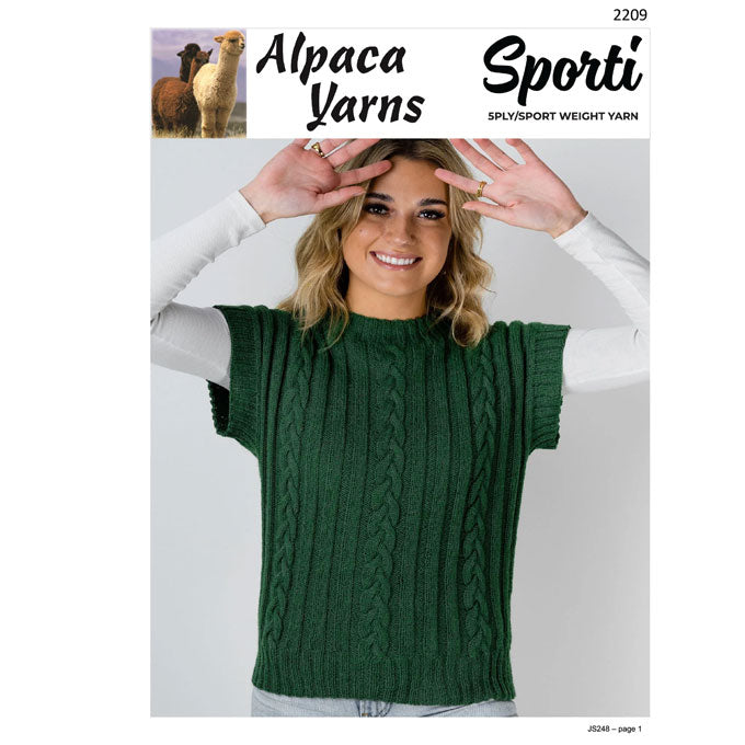 2209 Cabled Slipover Top