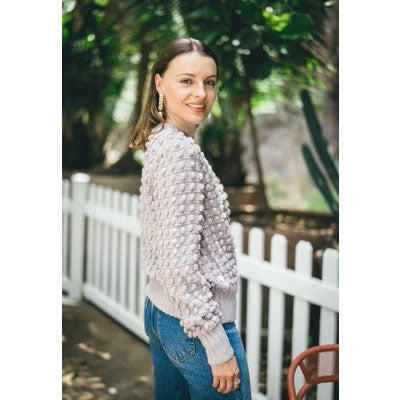 2212 Womens Cardigan with Offset Buttons