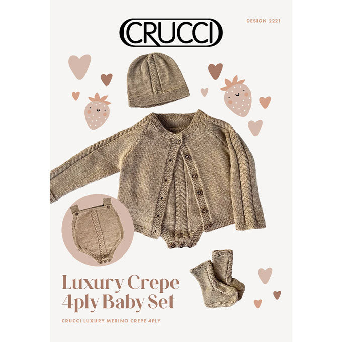 2221 Luxury Crepe 4ply Baby Set