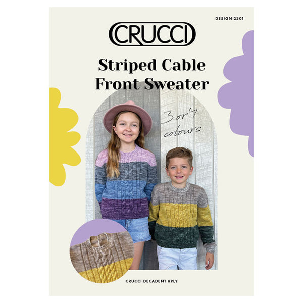 2301 Striped Cable Sweater