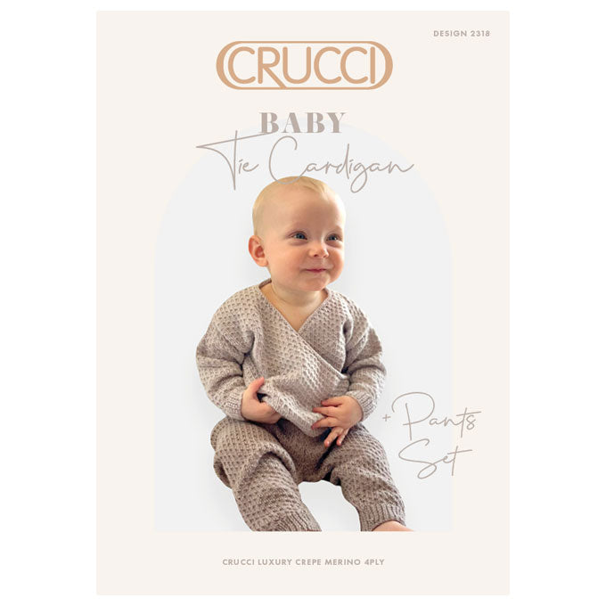 2318 Baby Tie Cardigan + Pants Set