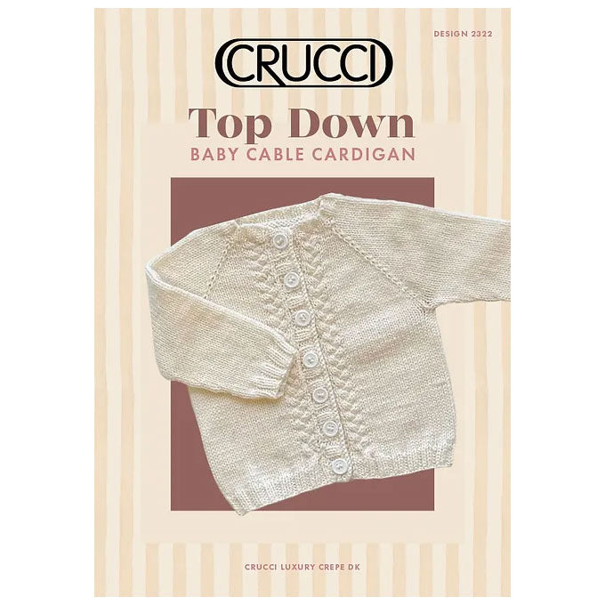 2322 Top Down Baby Cable Cardigan
