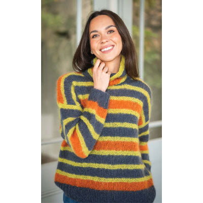 2403 Ridged High Neck Sweater