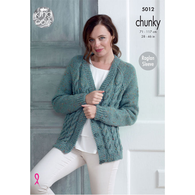 5012 Cabled Cardigan and Sweater