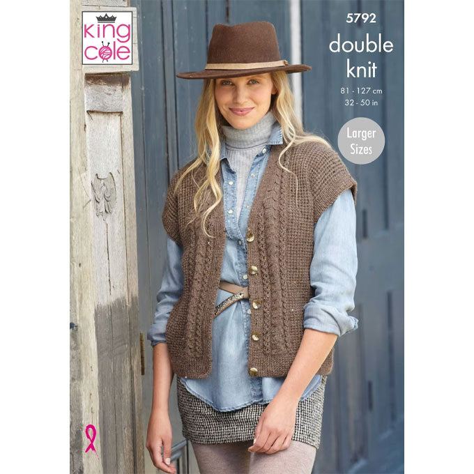 5792 V-Neck Cardigan & Waistcoat