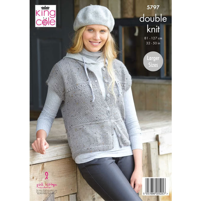 5797 Round Neck Cardigan & Waistcoat