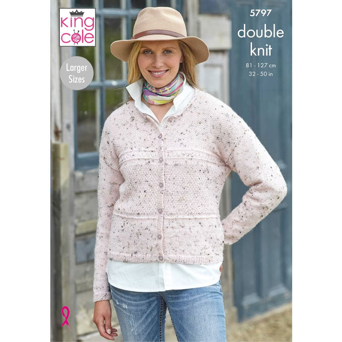 5797 Round Neck Cardigan & Waistcoat