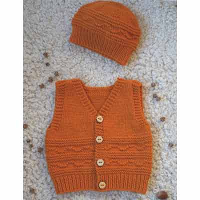 BC145 Finlay Vest and Hat 8ply