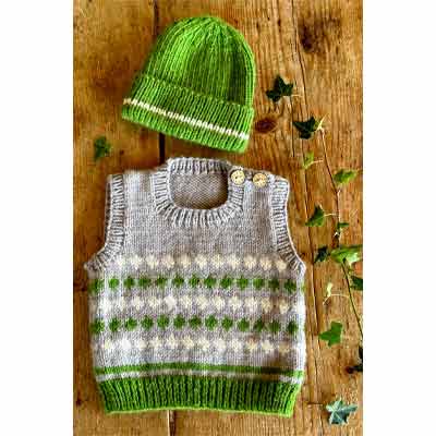 BC118 Cypress Vest and Beanie 8ply