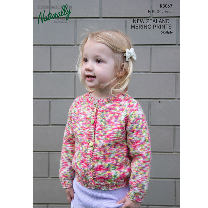K3067 Lolly Raglan Top Down Cardigan