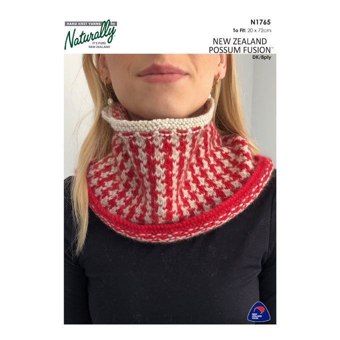 N1765 Two Colour Cowl - Houndstooth Check