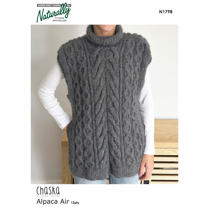 N1798 Polo Tunic with Cables