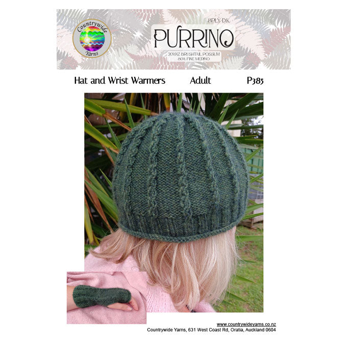 P385 Hat & Wrist Warmers