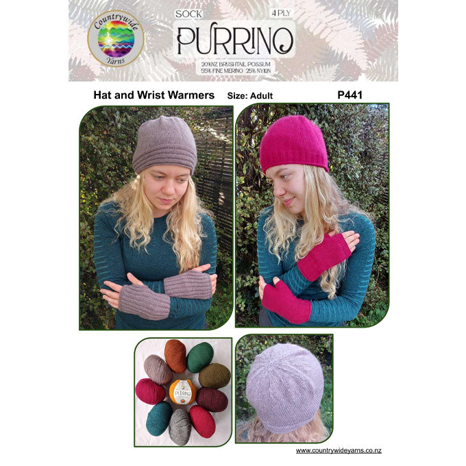 P441 Hat and Wrist Warmers