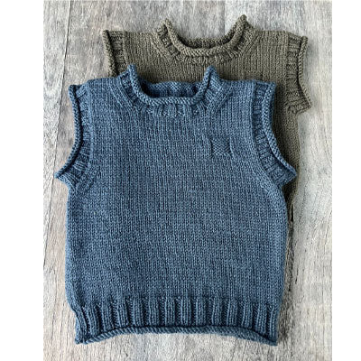 Rudy Rolled Edge Vest & Hat  8ply