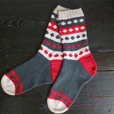 Dotty Colourwork Socks Digital Download