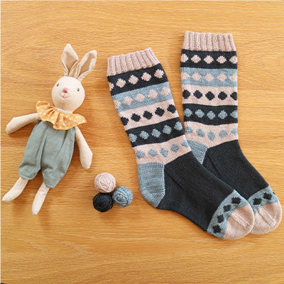 Dotty Colourwork Socks Digital Download
