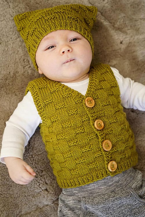 BC68 Theodore Vest and Hat  8ply