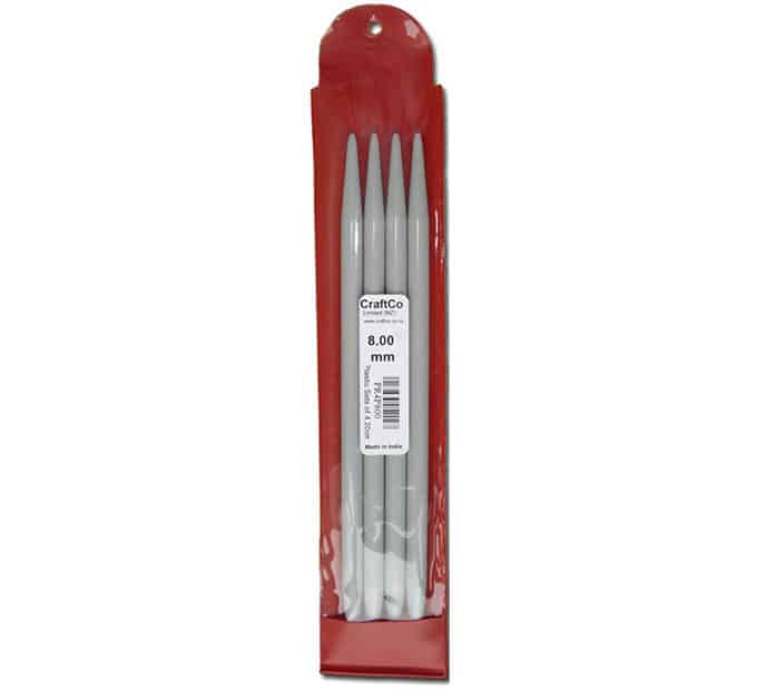 Craft Co Double Pointed Plastic Knitting Needles 4 Piece (20cm)