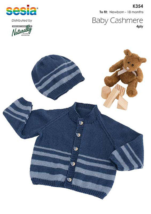 K354 Raglan Cardigan & Hat*