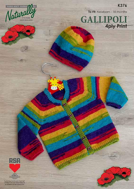 K376 Raglan Cardigan & Hat