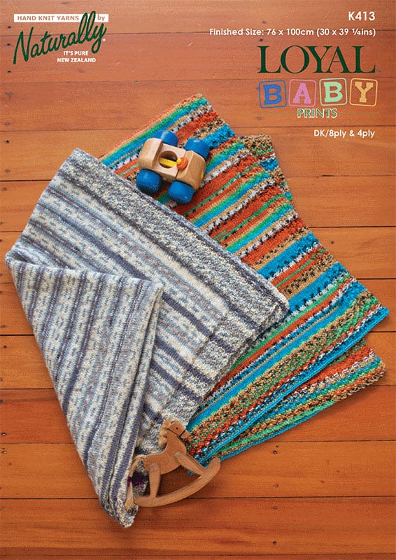 K413 Baby Blanket in 8ply & 4ply