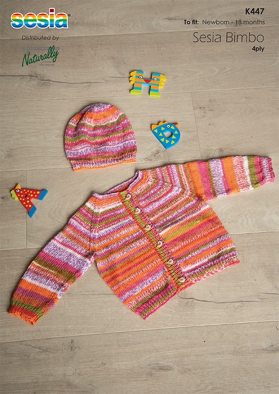K447 Raglan Cardigan & Hat