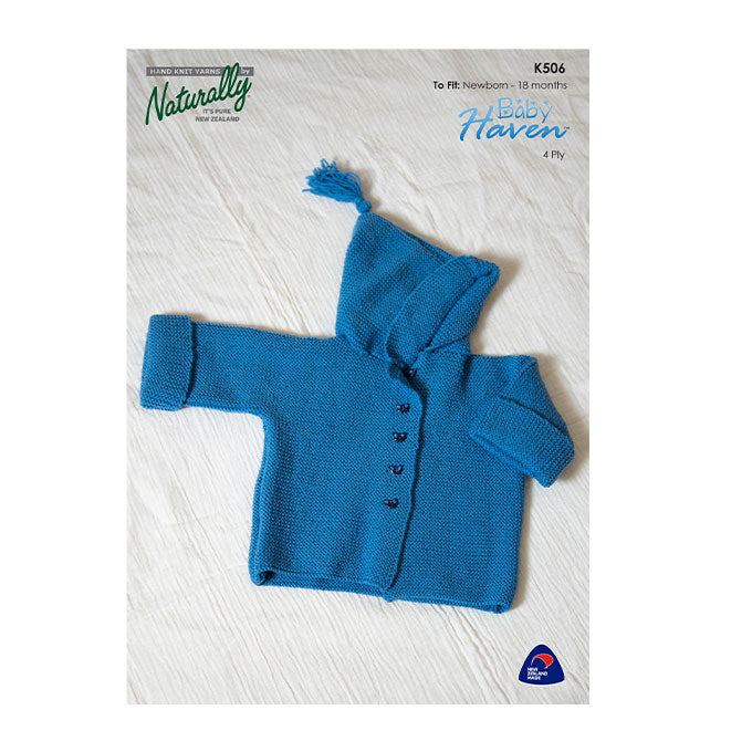 K506 Garter Stitch Jacket with Hood