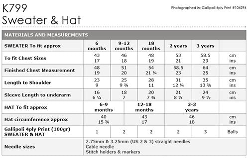 K799 Sweater & Hat