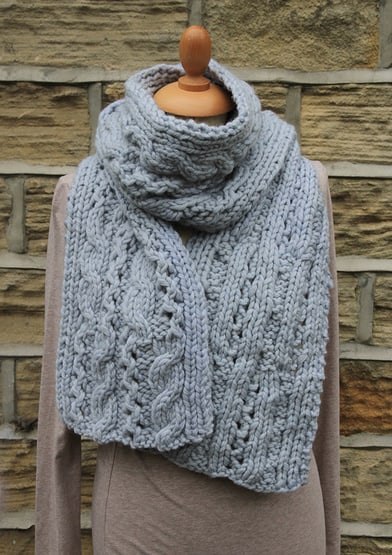 Lace Cable Scarf by Martin Storey