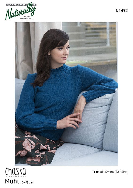 N1492 Reverse Stocking Stitch Sweater