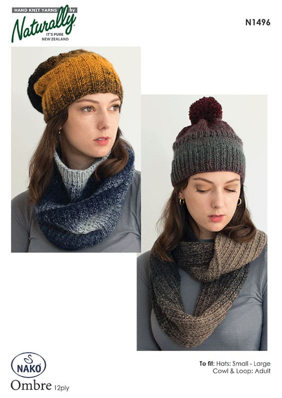 N1496 Loop, Cowl & 2 Hats