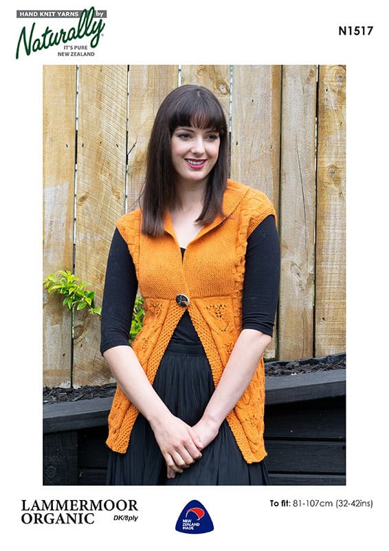 N1517 Texture & Lace Vest