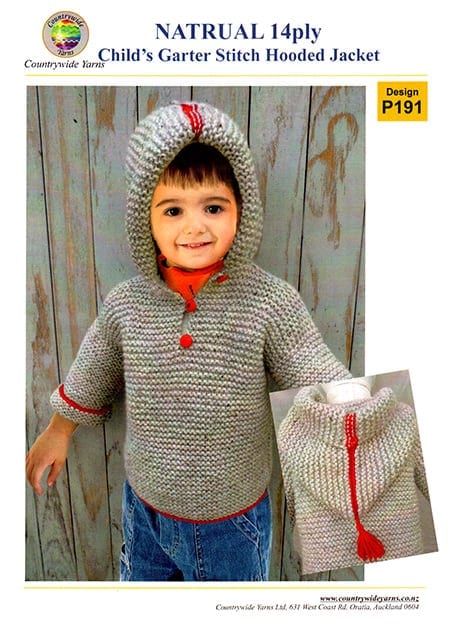 P191 Child's Garter Stitch Hooded Jacket