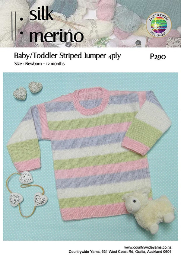 P290 Baby Toddler Striped Jumper 4ply