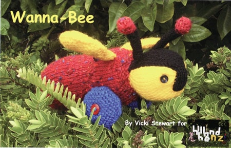 Knitted Bee Pattern Free Easy Red Heart Buz & Belinda Bumblebee