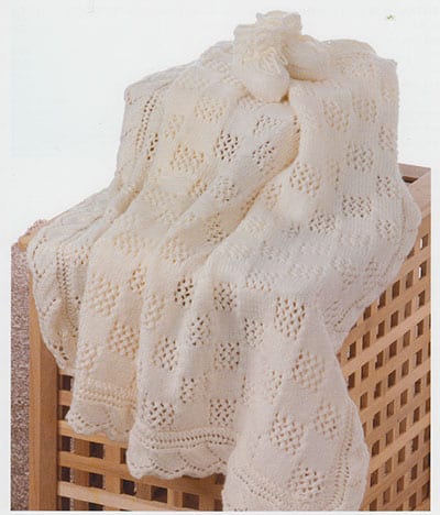 UKHKA 184 Lace Blanket and Bootees  8ply