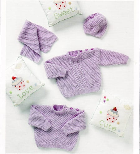 UKHKA 117 Sweaters, Hat & Scarf 8ply