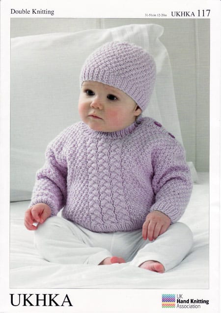 UKHKA 117 Sweaters, Hat Scarf 8ply - Main Image