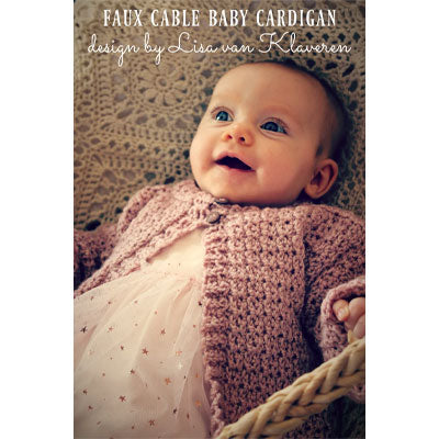 102 Faux Cable Baby Cardigan