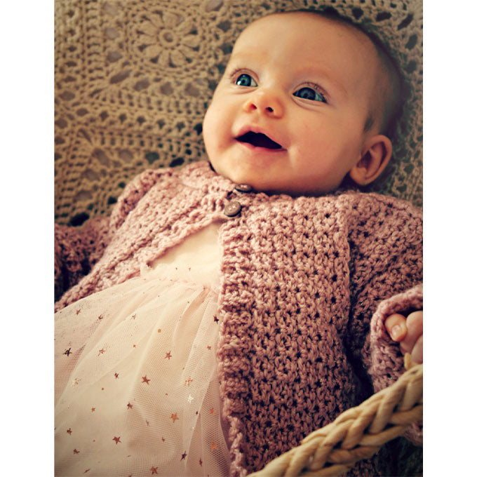 102 Faux Cable Baby Cardigan