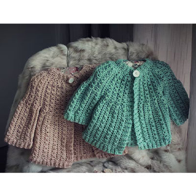 159 Raglan Cable Baby Cardigan