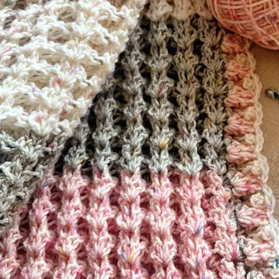 219 Waffled Shell Stitch Blanket