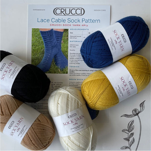 2302 Lace Cable Sock