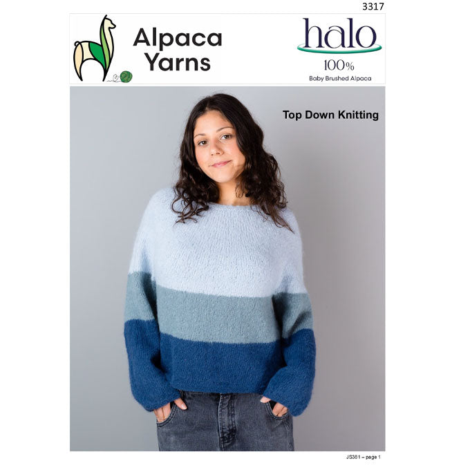3317 Top Down Stripe Sweater Digital Download
