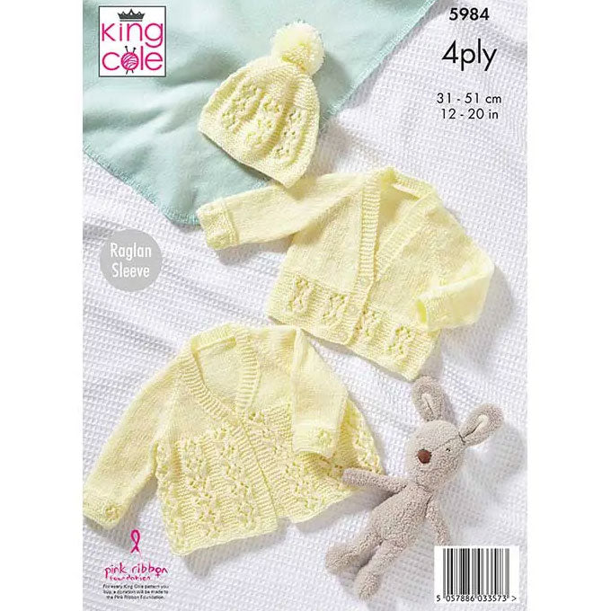 5984 Matinee Jacket, Cardigan & Hat