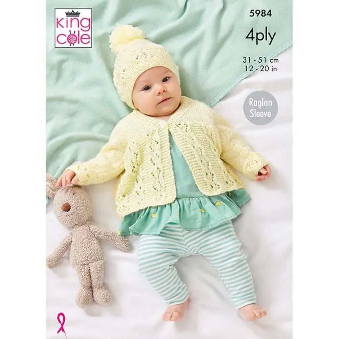 5984 Matinee Jacket, Cardigan & Hat