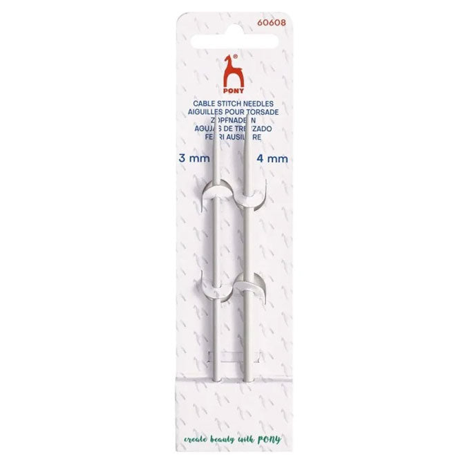 Pony  Cable Needles Straight set of Two 3.00mm / 4.00mm